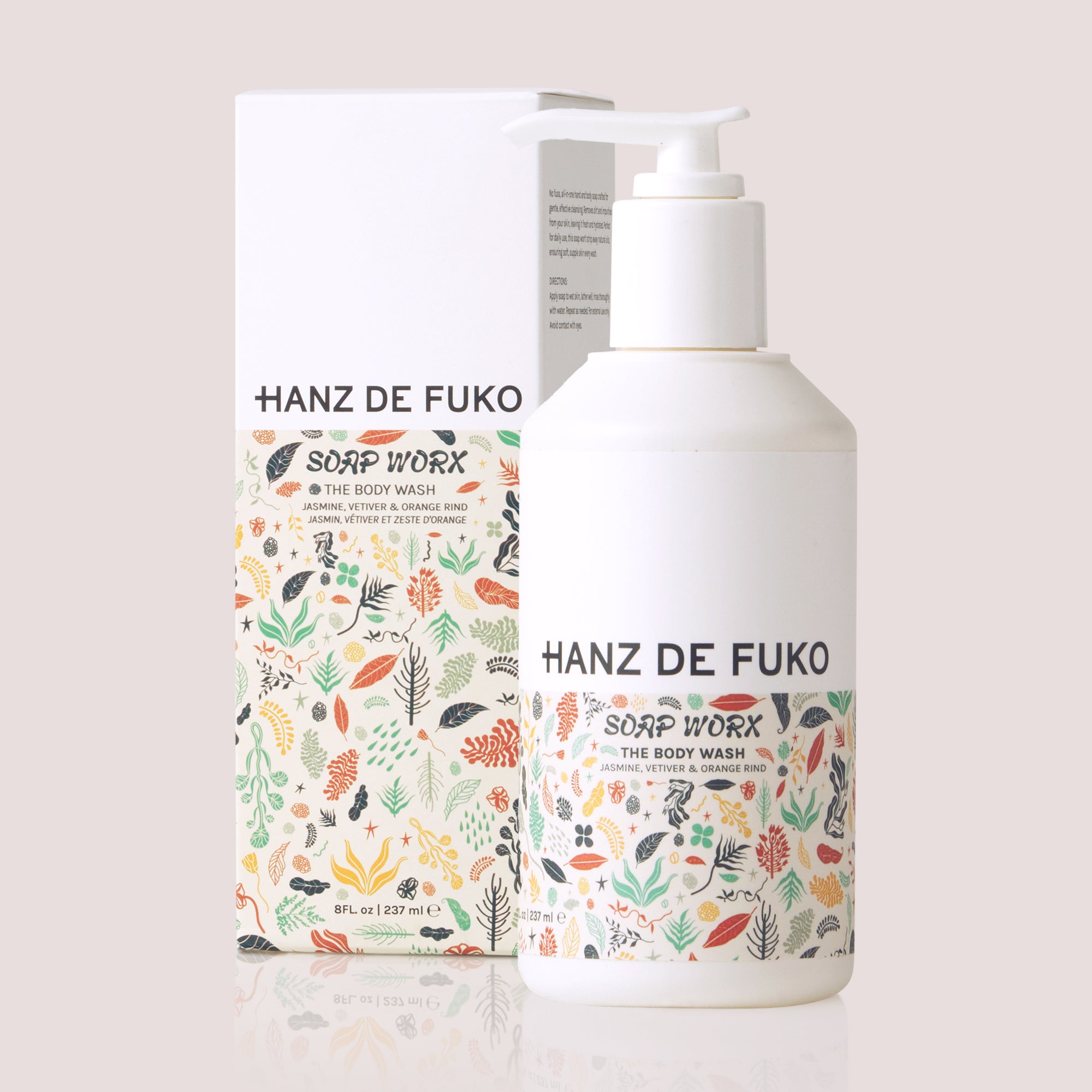SOAP WORX: THE BODY WASH Jasmine. Vetiver & Orange Rind